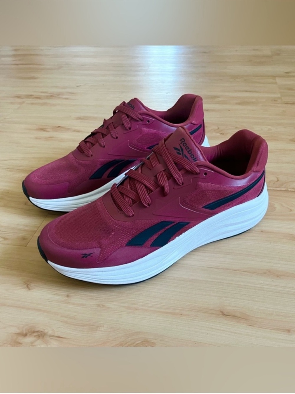 Reebok Men Energen Lux Burgundy White Running Shoes 12.0 US